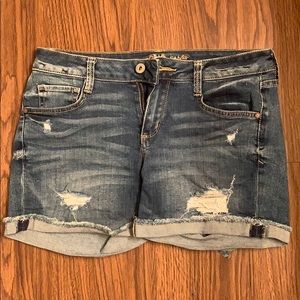 Distressed Denim shorts